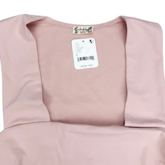 Free People She's So Sleek Bodysuit In Silver Pink Women Size Small - Picture 4 of 5